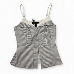 BCBGMAXAZRIA Striped Black and White Camisole size 0